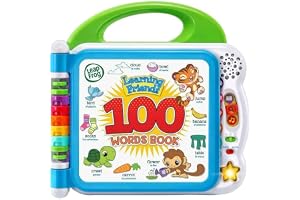LeapFrog Learning Friends 100 Words Book, Bilingual Baby Book with Interactive Touch and Sound, Early Learning Toy for Toddlers Aged 18+ M, Build Vocabulary with Fun Animal Friends, English Version