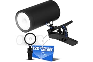 REV LED Wandleuchte - Wandlampe mit Akku & Bewegungsmelder, 180lm, kabellos, dimmbar, 360° drehbar. Wegeleuchte zum Mitnehmen - ideal für Camping, Garage & Keller, IP54, schwarz