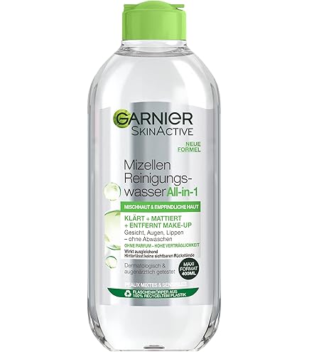 Garnier Skin Naturals Micelarflssigkeit, Hyaluronic Aloe jeder Hauttyp,  auch empfindlich, 400 ml : Amazon.de: Kosmetik