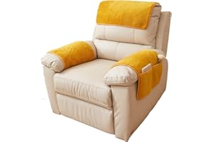 QSZTJJ Bezug für Liegestuhl, Sesselbezug für Armlehnen, Kopfstützenbezug aus Plüsch, rutschfest, schützt vor verschütteten Flüssigkeiten, Flecken, einfach anzubringender Sofaschutz für Haustiere