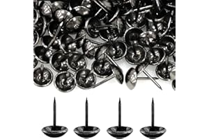 500 Chiodi da Tappezzeria, BetterJonny Puntine per Tappezzeria in Nero Chiodi Tappezzeria Puntine Decorativo Bullette Borchie Decorative per Mobili Divani Poltrone Letti Sedie Vintage, 17 x 11mm