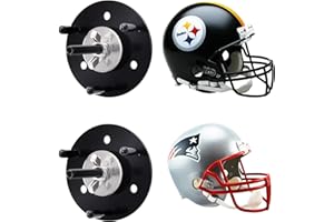 LEKUSHA Hidden Football Helmet Wall Mount Display, Sturdy Metal Hanger Holder for Full Size or Mini Size Helmet, Hardwares Included, Black