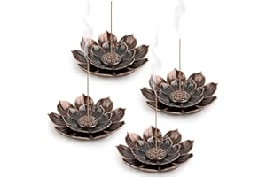 VFANDV 4 Stück Räucherstäbchen Halter, Lotus Stick Räuchergefäß Weihrauchhalter Brenner 6 Loch Räucherstäbchenhalter für Räucherkegel Räucherstäbchen oder Deko Wohnzimmer Yoga Zubehö