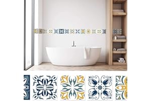 setecientosgramos Cenefa Auto-Adhesiva | Decoración de Pared Cocina & baño, 5 m x 15 cm | Tiles