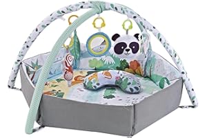 VGVGAJ Tapis D'eveil Bebe 0-6 Mois 7-in-1 Tapis De Jeux Bebe Activités ABS + Tissu Tapis Deveil Bébé Evolutif Grande Salle De Sport Pour Nouveau-né Avec Balles Et Jouets Sensoriels