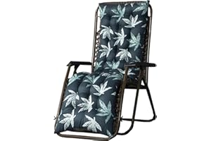 uyeoco Coussin de Chaise Longue, Bain de Soleil, Transat, Matelas pour Transat, Coussin pour Chaise Extérieure pour Jardin, Bande de Réglage(Color:C,Size:155x48cm)