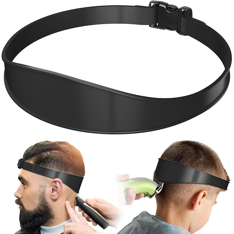 Ausschnitt-Rasierschablone Aus Silikon – Verstellbar (15-53,3 Cm), Für Selbstgemachte Haarschnitte & Sauberen Nacken