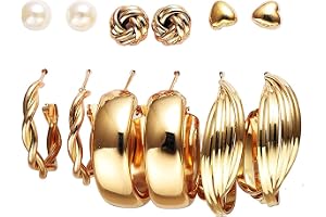 Fashion Frill Delicate AD Geometric Gold Plated Stud & Drop Earrings For Girls Women Stylish Latest Stylish Latest Combo (Sty