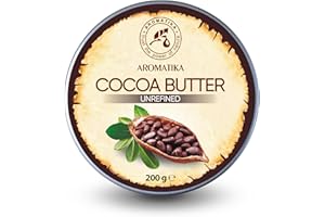 AROMATIKA TRUST THE POWER OF NATURE Cocoa Butter Pure & Natural 200g - Burkina Faso - Theobroma Cacao Seed Butter - Great Benefits for Skin - Hair - Face - Body - Lip care - Cacao Butters