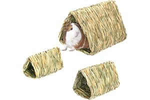 Lecerrot Guinea Straw Tunnel | Foldable Edible Woven Animal Huts - Pet Supplies for Rabbits, Guinea Pigs and Other Small Animals to, Sleep and Eat
