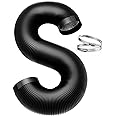 Drasum 3 Inch Air Duct Hose, Easy-to-Install 5 Feet Dryer Vent Hose with 2 Clamps – 4 Layer PVC and Aluminum Flexible Duct for Heating Cooling Ventilation and Exhaust