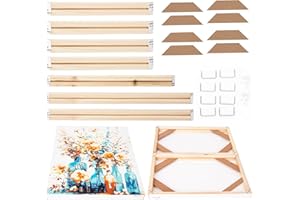 EFOTIML Kit fai da te in legno massello per dipingere con i numeri, pittura a olio e pittura con diamanti con i numeri, 40,6 x 50,8 cm, cornici artistiche in legno