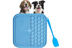 Bornfeel Tappetini da Leccare per Cani 21cm e 1 Spatola in Silicone Pad per Leccare Il Cane Senza BPA Tappetini per Mangiatoia Lenta Cani per Bagno Toelettatura Addestramento Curarlo