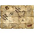Carte Au Trésor Pirate Rouge Folat - Accessoire Déguisement Carnaval Halloween - 28x10x3cm