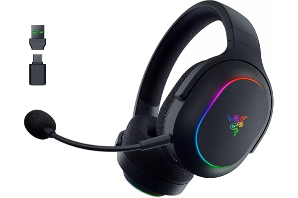 Razer Barracuda X Chroma - Casque de Jeu multiplateforme sans Fil avec 6 Zones Chroma RGB (SmartSwitch Hyperspeed & Bluetooth, 40mm Drivers, Micro cardioïde HyperClear détachable) Noir