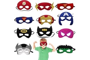 LUKIUP Masque à Anniversaire Enfant, Masques de Feutre Cosplay Fête Pour Garçons et Filles Mascarade, Halloween, d'anniversaire, Fête