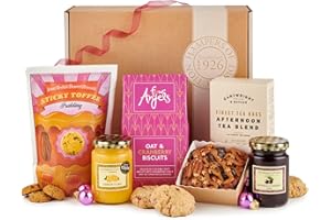 Thornton & France Afternoon Tea Hamper | Includes Tea Bags, Cake, Biscuits & Preserve | Tea For Two Couples Gift | Supplied In Gift Box
