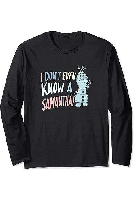 Womens Disney Frozen 2 Olaf I Don't Even Know A Samantha V-Neck T-Shirt :  Amazon.co.uk: Fashion