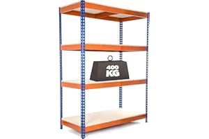 Racking Solutions Extra Heavy Duty Industrial Garage Racking/Shelving Unit 400KG Per Shelf (1800mm H x 1200mm W x 600mm D)