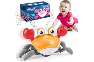 Veopoko Crawling Crab Toy, Montessori Toys for Babies 6-12 Months Sensory Toys for Babies Toys for 1 2 3 4 Year Old Boys 1 2 3 4 Year Old Girl Gifts Baby Toys 0-6 Months Birthday Gifts for Girls