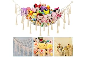 COZCZYEQCO Rangement Peluche Range Peluche Rangement Chambre Enfan Jouet Hamac Pour Animaux En Peluche 140 * 107 * 107cm Filet De Rangement Mural Pour Jouets D'angle Pour Jouets Pour Chambre Enfant