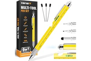 YOFIG Idee Regalo Uomo, Penna Multifunzione 9 IN 1, Compleanno, Originale, Gadget Utili, per Festa del Papà, Lui, Natale