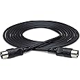 Hosa MID-301BK 5-Pin DIN to 5-Pin DIN MIDI Cable, 1 Foot
