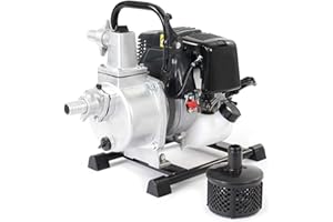 Wiltec Bomba de agua a gasolina 1kW a 6.500rpm bomba de jardín 8.000l/h motobomba 30m extracción