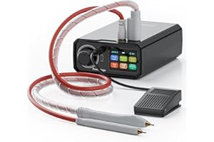 Akku-Punktschweißgerät, AWithZ 9000W Punktschweißgerät UK3, 10000mAh.Drehknopfbedienung, 100 Gänge, Fußpedalbedienung, 0,1–0,3mm Punktschweißgerät zur Herstellung von DIY-Akkupacks