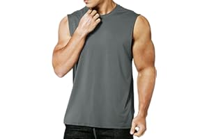 MEETYOO Tank Top Herren, Achselshirts Sport Ärmelloses Shirt Unterhemd Fitness Sleeveless Tshirt für Running Jogging Gym