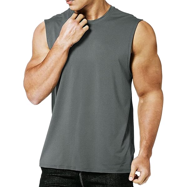 AIOIDI Tanktop voor heren, mouwloos, hoodie, spiershirt, workout, sport