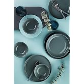 K&uuml;tahya Porselen Fit-C 18 Par&ccedil;a 6 Kişilik Yemek Takımı Mavi