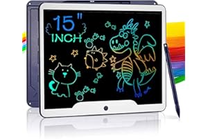 Nobes Ardoise Magique 15 Pouces Coloré Jouet pour 3 4 5 6 7 8 Ans, LCD Tablette D'écriture Dessin Enfant Jeu Jouet Fille 2 3 4 5 6 Ans, Cadeau Jouet Fille Garçon 3 4 5 6 + Ans (Bleu)