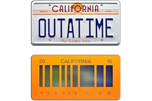 CELEBRITY MACHINES Back to the Future | OUTATIME + 2015 | Metal License Plates