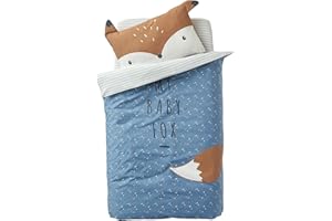 VERTBAUDET Housse de Couette bébé Baby Fox Bleu 80X120