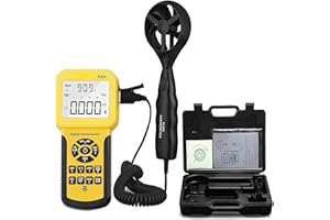 KETHVOZ Digital Anemometer Handheld CFM Pro Anemometer Measures Wind Speed, Wind Flow, Wind Temp for HVAC Air Flow Velocity Meter with USB