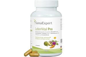 ‎SANAEXPERT SanaExpert LiverVital Pro, Liver Detox and Cleanse, Natural Supplement with Milk Thistle, Artichoke, Turmeric, Dandelion and Acerola Extracts, 120 capsules