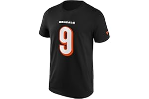 Fanatics - Camiseta NFL Cincinnati Bengals Burrow Nombre & Number Graphic – Negro Color Negro