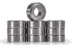 XiKe 10 piezas MR115ZZ Rodamientos de bolas 5x11x4mm Acero al cromo y Sello doble metálico, para DIY, Juguetes, RC, Impresoras 3D, Electrodomésticos y Equipos de oficina, etc.
