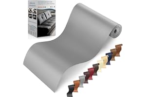 YAFLC Patch de Réparation en Cuir Gris, 10x160cm Kit de Patch en Cuir, Patch Cuir Rénovation pour Sièges de Voiture, Canapés, Sacs à Main, Vestes, Meubles.