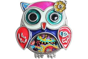 DOWAY Flor De Lindo Búho Broche Mujer Ropa Esmalte Bisutería Charms Regalos