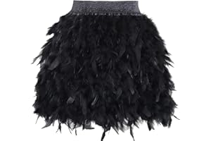 keland Damska spódnica z prawdziwych naturalnych piór rodzinna krótka spódnica na imprezę dolną spódnicę