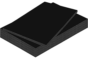 Kangaro Schaumstoffplatte DIN A3 Schwarz 29,7x42cm - 10mm - 5er Pack - DIY für Handwerk, Präsentation, Modellbau, Passepartout