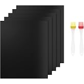 5 unidades Plancha Barbacoa, Papel de Horno Reutilizable Alfombrilla Barbacoa Antiadherente BBQ Mat accesorio para barbacoa d