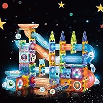 Super Set Pista Per Biglie Luminose – Con Biglie Che Brillano Al Buio, Anti-crollo, STEM Per Bambini 4-12 Anni