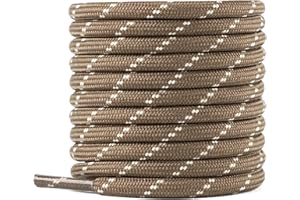 Knixmax 1 Par -2 Pares Cordones Redondos y Planos, Cordones Resistentes para Todo Tipo de Botas, Zapatos y Zapatillas - Varias Longitudes y Colores