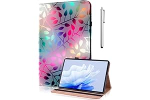 TUOLISG Galaxy Tab S5e Hülle T720,PU Leder Flip Case Brieftasche Stifthalter Tablet Schutzhülle mit Stylus Stift für Samsung Galaxy Tab SM-T720/T725 (2019) 10.5" Tablette -Ahornblatt