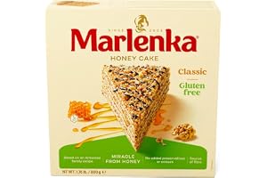 MARLENKA® Glutenfri honungstårta med valnötter – Honungskaka, tårta, bakverk (1 x 800 g)