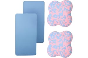 Liwein Almohadilla Rodillera Yoga,Esterilla Yoga Antideslizante TPE Espuma Colchonetas de Yoga Cojín de Equilibrio Deportivo Almohadilla de Apoyo para Yoga Rodillas, Manos, muñecas y Codos 4 Piezas