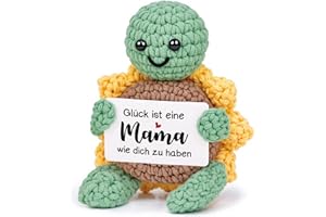 ‎CHERIGIFT CheriGift Positive Sonnenblumenschildkröte Geschenke für Mama, Handgemachte Schildkröten Figuren, Mama Geschenk zum Geburtstag Muttertag Weihnachten, 2.8x2x3.9 inches
